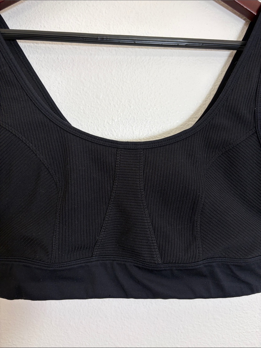 JoyLab Black Ribbed Sports Bra - Picture 4 of 5